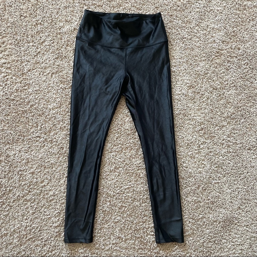 ENSMBL shiny black leggings